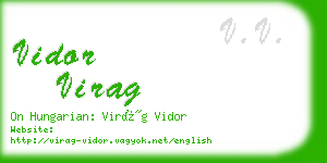 vidor virag business card